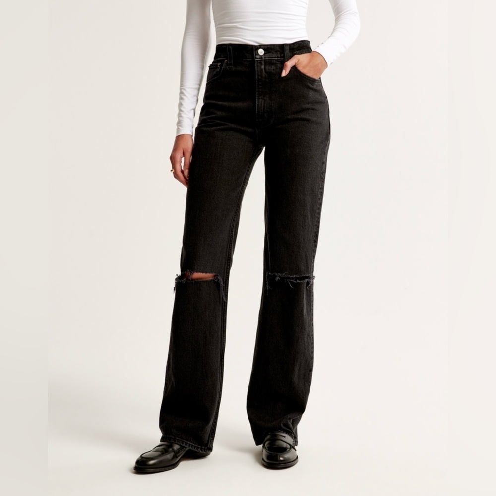 Abercrombie & Fitch High Rise 90s Relaxed Jean Wide Leg